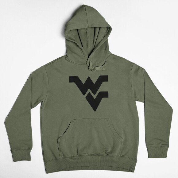 NEW West Virginia WV Pullover Fleece Hoodie MILITARY ARMY GREEN